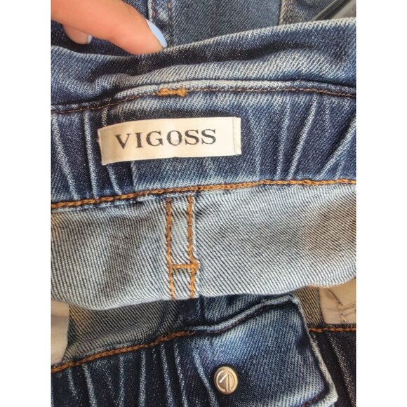 ❤️❤️❤️VIGOSS Women Jeans Size 28 High-Rise Paperbag Waist Tapered Mom Pant Blue - Picture 5 of 6